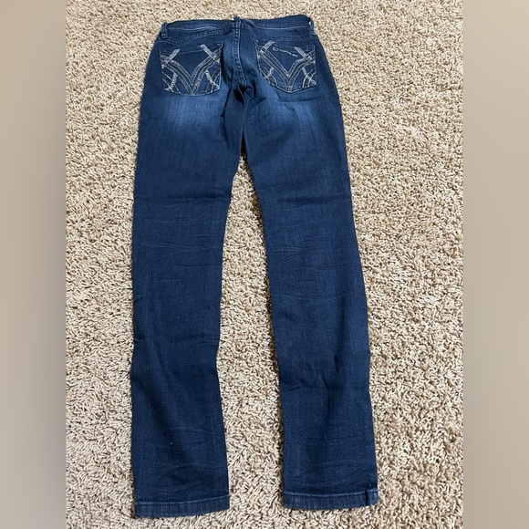 bebe dark wash straight leg skinny jeans - Picture 5 of 6